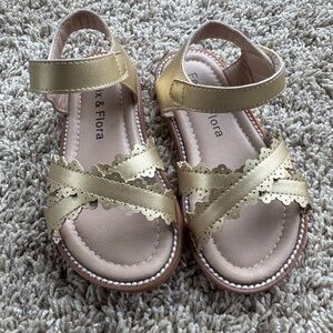 Felix & Flora Gold Kids Sandals